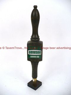 1970s Rochester Ny Genesee Cream Ale 13¾ Inch Wood Tap Handle
