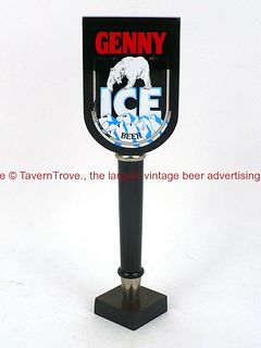 1980s Rochester Ny Genesee Ice Beer 10½ Inch Wood Tap Handle