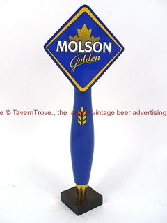 1990s Canada Molson Golden Beer 11½ Inch Wood Tap Handle