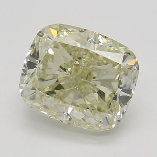 2.01 ct, Natural Fancy Light Brownish Greenish Yellow Even Color, SI2, Cushion cut Diamond (GIA Graded), Appraised Value: $19,500 