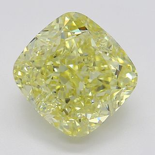 2.37 ct, Natural Fancy Intense Yellow Even Color, VVS1, Cushion cut Diamond (GIA Graded), Appraised Value: $86,200 