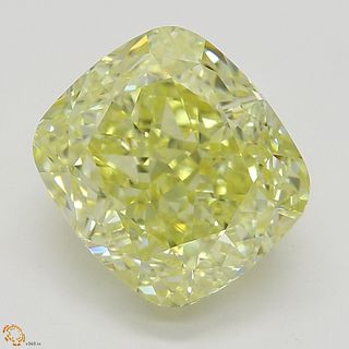 2.30 ct, Natural Fancy Yellow Even Color, VS2, Cushion cut Diamond (GIA Graded), Appraised Value: $54,700 