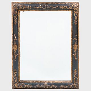 Louis Philippe Carved and Painted Giltwood Mirror