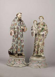 Pair of religious ceramics