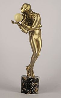 French Art Deco bronze figure 