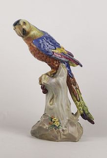 Porcelain parrot figurine