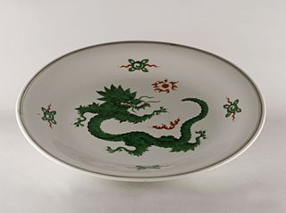 Meissen Plate Green Dragon