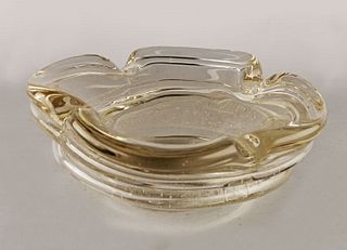 Vintage Planas Viau glass centerpiece bowl