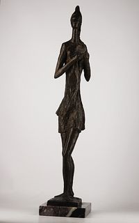 Bronze sculpture women figure signed by A. Monti