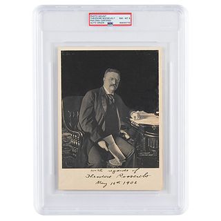 Theodore Roosevelt Signed Photograph as President - PSA NM-MT 8