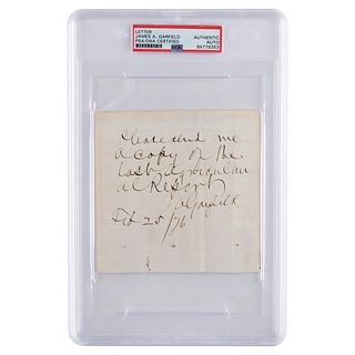 James A. Garfield Autograph Note Signed