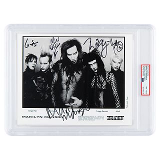 Marilyn Manson Signed Photograph - PSA NM-MT 8