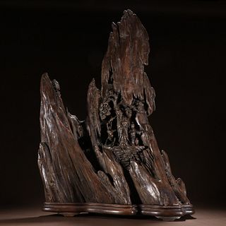 CHENXIANG WOOD CARVED SCHOLAR ROCK
