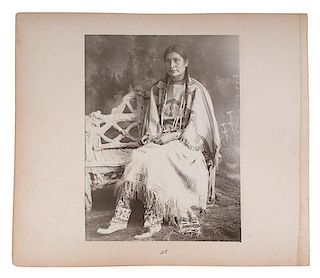 Silver Gelatin Studio Photograph of A Sioux Woman 