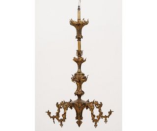 GOTHIC REVIVAL GAS CHANDELIER