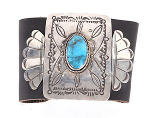 Navajo Stormy Mountain Turquoise Sterling Ketoh