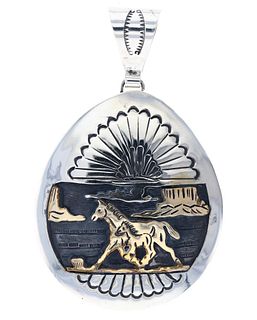 Armand American Horse Mare And Foal Pendant