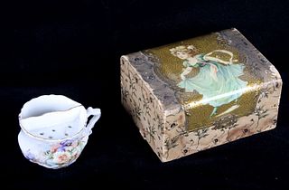 Late 1800s Vintage Vanity Box and Sharing Mug