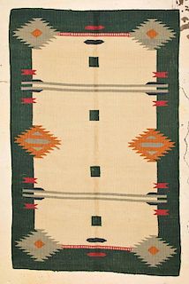 Navajo Style Hemp Rug: 6' x 9'2"
