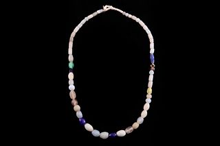 Moon Glass & Dogon Trade Bead Necklace
