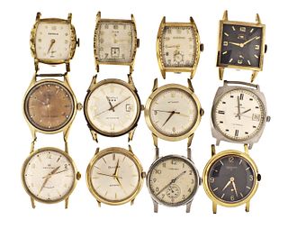 A lot of twelve wrist watches