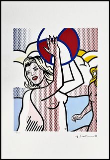 ROY LICHTENSTEIN's Nudes With Beach Ball, A Limited Edition Lithography Print