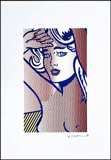 ROY LICHTENSTEIN's Nude With Blue Hair, A Limited Edition Lithography Print