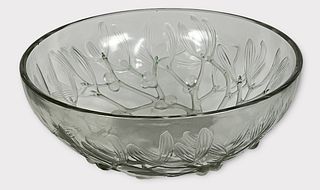 R. Lalique "Gui" or "Mistletoe" Crystal Bowl