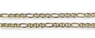 14K Gold Figaro Necklace 24 1/2"