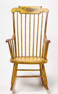 Yellow Windsor Rocking Chair