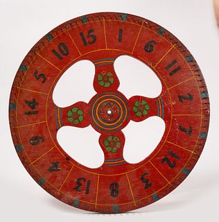 Carnival Game Wheel in Red Paint