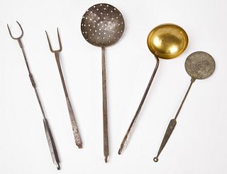 Five Early Fireplace Tools