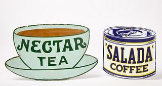 Enamel on Tin Tea and Coffee Signs