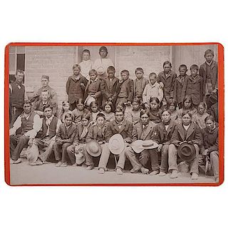 Baker & Johnston Cabinet Photograph of American Indian School Children 