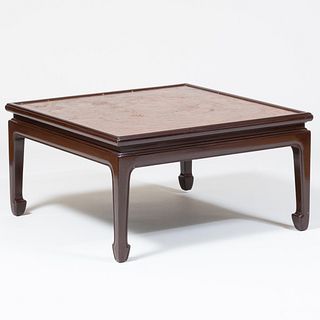 Contemporary Chinese Inspired Brown Lacquer Low Table
