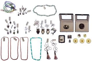 14k Gold and Sterling Silver Jewelry and Gemstone Assortment