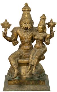 South Indian Gilt Bronze Hindu Deity Sculpture