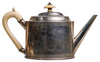 Hester Bateman George II Sterling Silver Teapot