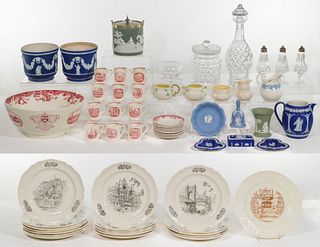 Wedgwood, Waterford and Belleek Porcelain and Crystal Assortment