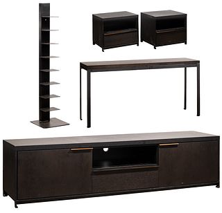 Oak Veneer and Metal Furniture Assortment