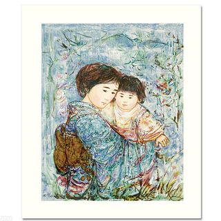 "Kyoko and Sanayuki" Limited Edition Serigraph by Edna Hibel (1917-2014), Numbered and Hand Signed with Certificate of Authenticity.