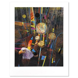 Yankel Ginzburg, "Celebration of Constitution" Limited Edition Serigraph, Numbered and Hand Signed with Letter of Authenticity.
