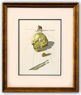 Salvador Dali- Original Color Woodcut on B.F.K. Rives Paper "Inferno 23"