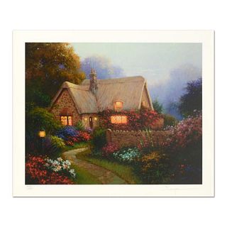Sergon, "Bougainvillea Cottage" Limited Edition, Numbered and Hand Signed with LOA.