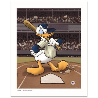 "Donald at the Plate (Yankees)" Numbered Limited Edition Giclee licensed by Disney with Certificate of Authenticity.
