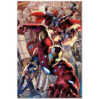 Marvel Comics "Avengers #12.1" Extremely Numbered Limited Edition Giclee on Canvas by Bryan Hitch with COA.