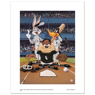"At the Plate (White Sox)" Numbered Limited Edition Giclee from Warner Bros. with Certificate of Authenticity.