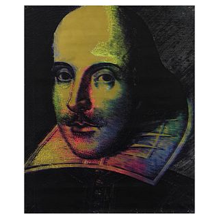 Steve Kaufman (1960-2010), "Shakespeare" Hand Painted, Hand Pulled Limited Edition Silkscreen on Canvas, Numbered 67/195 and Hand Signed Inverso with 