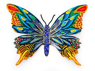 Patricia Govezensky- Original Painting on Cutout Steel "Butterfly CCXLVI"