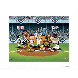 "Line Up At The Plate (Astros)" is a Limited Edition Giclee from Warner Brothers with Hologram Seal and Certificate of Authenticity.